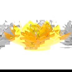 Zeige Details für Lotus Teelichthalter Gelb 3. Chakra goldfarbig Bild von Lotus Teelichthalter Gelb 3. Chakra goldfarbig