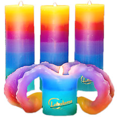 Zeige Details für Lotuskerze Rainbow 28cm x Ø 7cm Bild von Lotuskerze Rainbow 28cm x Ø 7cm