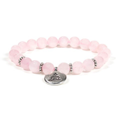 Zeige Details für Mala Armband Rosenquarz Buddha Bild von Mala Armband Rosenquarz Buddha