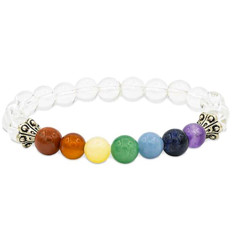 Bild von Mala Armband Chakra Bergkristall