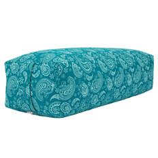 Zeige Details für Yoga Bolster Paisley Petrol Kapok Bild von Yoga Bolster Paisley Petrol Kapok