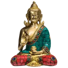 Zeige Details für Buddha Mudra der Lehre mit Mosaik Bild von Buddha Mudra der Lehre mit Mosaik