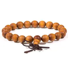 Zeige Details für Mala Armband mit 21 Perlen aus Sandelholz Bild von Mala Armband mit 21 Perlen aus Sandelholz