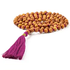 Zeige Details für Mala Kette Sandelholzduft, Quaste Pink Bild von Mala Kette Sandelholzduft, Quaste Pink