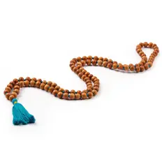 Zeige Details für Mala Kette Sandelholzduft, Quaste Türkis Bild von Mala Kette Sandelholzduft, Quaste Türkis