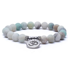 Zeige Details für Mala Armband Amazonit mit Om Bild von Mala Armband Amazonit mit Om