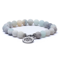 Zeige Details für Mala Armband Amazonit mit Lotus Bild von Mala Armband Amazonit mit Lotus
