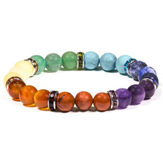 Bild von Mala Armband 7 Chakra Farben