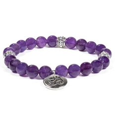 Zeige Details für Mala Armband Amethyst Om Bild von Mala Armband Amethyst Om
