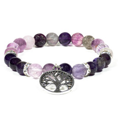 Zeige Details für Mala Armband Amethyst Baum des Lebens Bild von Mala Armband Amethyst Baum des Lebens