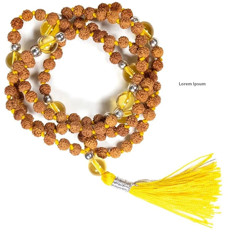 Zeige Details für Mala Rudraksha Citrin Amethyst Bild von Mala Rudraksha Citrin Amethyst