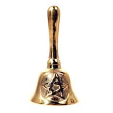 Zeige Details für Glocke mit Pentagramm aus Messing Bild von Glocke mit Pentagramm aus Messing