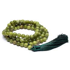 Zeige Details für Mala Kette grüne Jadeperlen mit Quaste Bild von Mala Kette grüne Jadeperlen mit Quaste