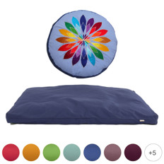 Zeige Details für Meditationsset Blue Mandala (Yogakissen + Zabuton) Bild von Meditationsset Blue Mandala (Yogakissen + Zabuton)