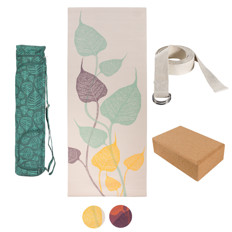 Zeige Details für Mudra Leaves Set: Yogamatte, Tasche & Gurt Bild von Mudra Leaves Set: Yogamatte, Tasche & Gurt