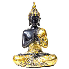 Zeige Details für Betender Buddha Antiklook Bild von Betender Buddha Antiklook