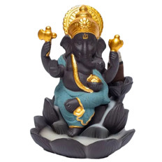 Zeige Details für Blue Ganesha Rückfluss Weihrauchbrenner Bild von Blue Ganesha Rückfluss Weihrauchbrenner