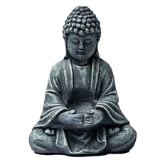 Zeige Details für Buddha mit Teelicht im Glas Bild von Buddha mit Teelicht im Glas