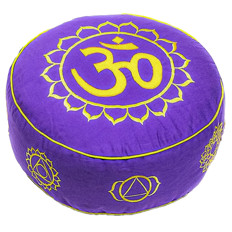 Zeige Details für Yogakissen Kundalini Lila Om Bild von Yogakissen Kundalini Lila Om