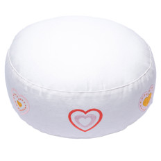 Zeige Details für Meditationskissen Weiß Herzen Bio-Baumwolle (OCS) Bild von Meditationskissen Weiß Herzen Bio-Baumwolle (OCS)