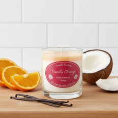 Duftkerze Vanilla Orange Duftkerze im Glas mit Vanille, Orange und Kokosnuss