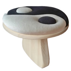 Zeige Details für Meditationshocker Yin Yang Bild von Meditationshocker Yin Yang