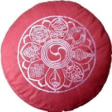 Zeige Details für Meditationskissen 8 Symbole für Glück Bild von Meditationskissen 8 Symbole für Glück