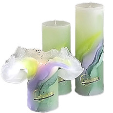 Zeige Details für Lotuskerze Art Green Lilac 18cm x Ø 7cm Bild von Lotuskerze Art Green Lilac 18cm x Ø 7cm