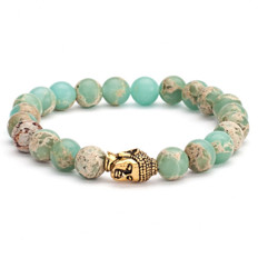 Bild von Mala Armband Serpentinit Buddha