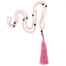 Zeige Details für Mala Rosenquarz Amethyst Bild von Mala Rosenquarz Amethyst