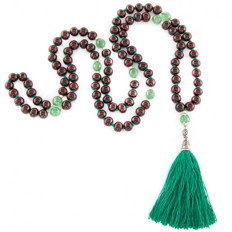 Zeige Details für Mala Meditationskette Rosenholz Onyx Bild von Mala Meditationskette Rosenholz Onyx