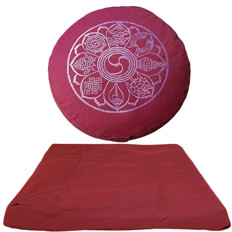 Zeige Details für Meditationsset 8 Glück Symbole (Yoga Kissen + Zabuton) Bild von Meditationsset 8 Glück Symbole (Yoga Kissen + Zabuton)