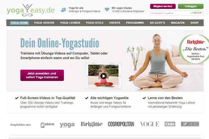 YogaEasy.de: Yoga-Übungen, News und Yoga online