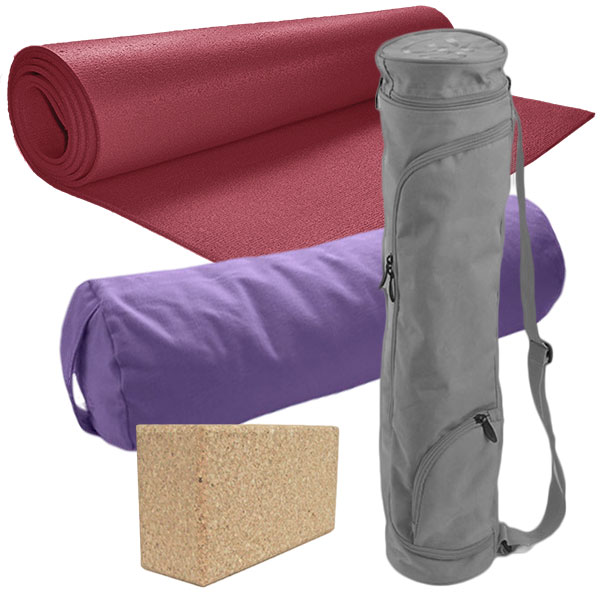 Bild von Yoga-Set Iyengar (Studio Matte + Bolster + Tasche + Zubehör)