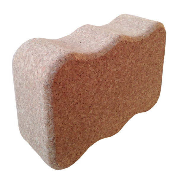 Bild von Yogablock Natur Kork Wave