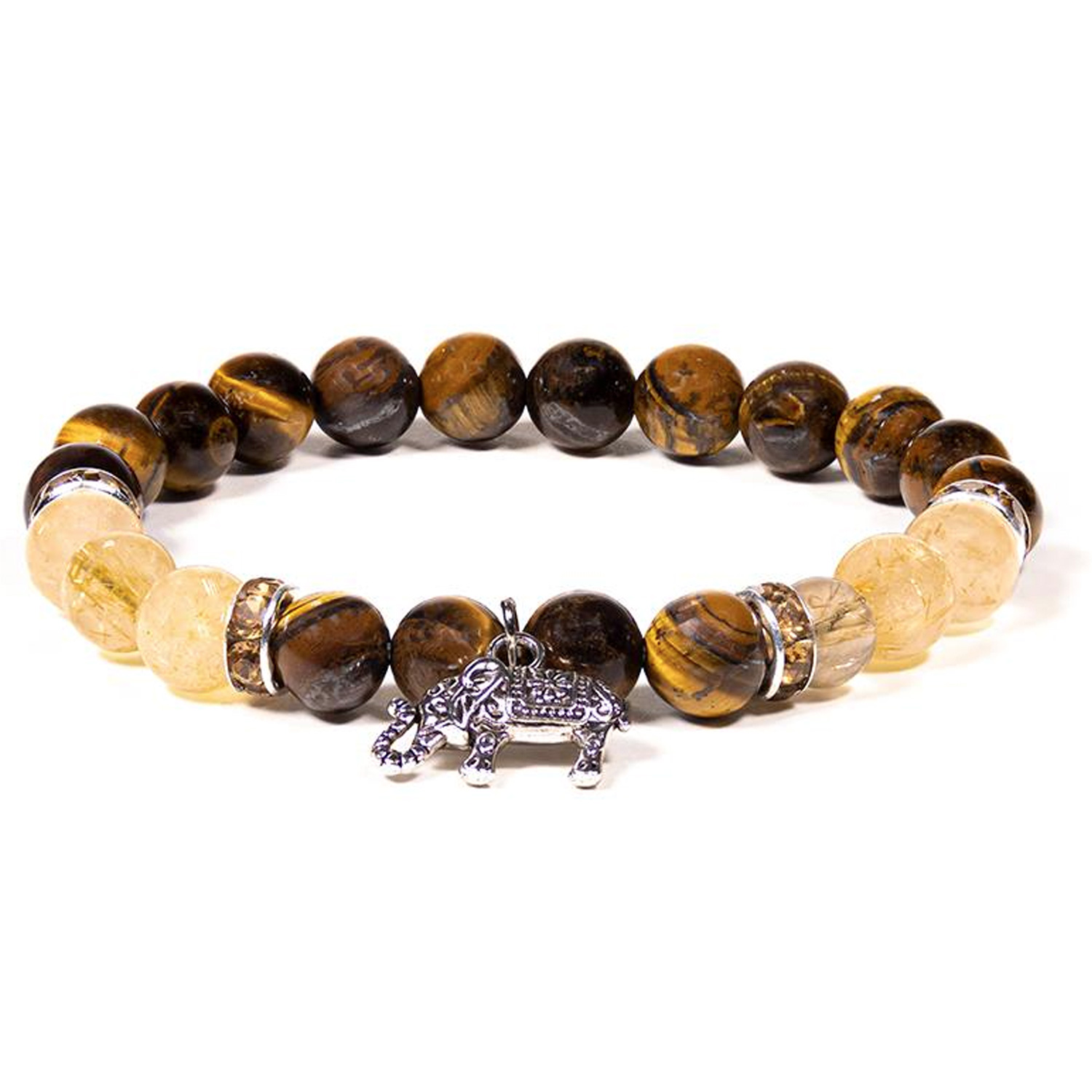 Bild von Mala Armband Tigerauge Elefant