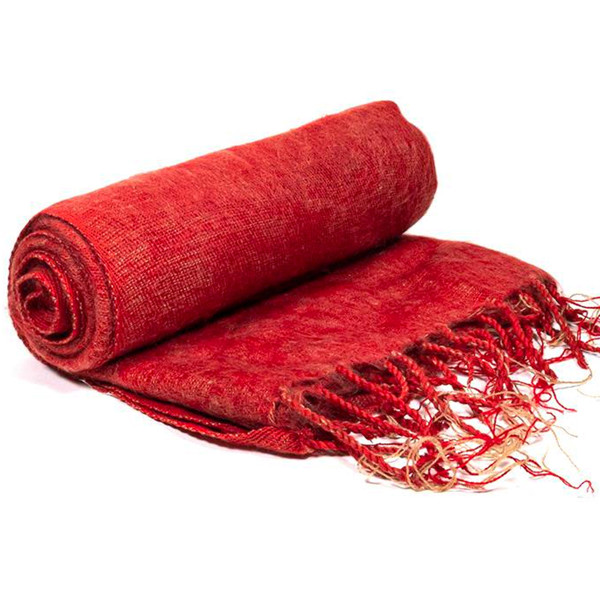 YOGISAN Yoga Schal für die Meditation Red