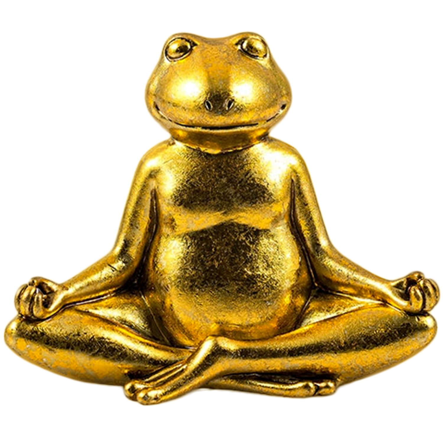 Bild von Yoga Frosch Namaste Gold