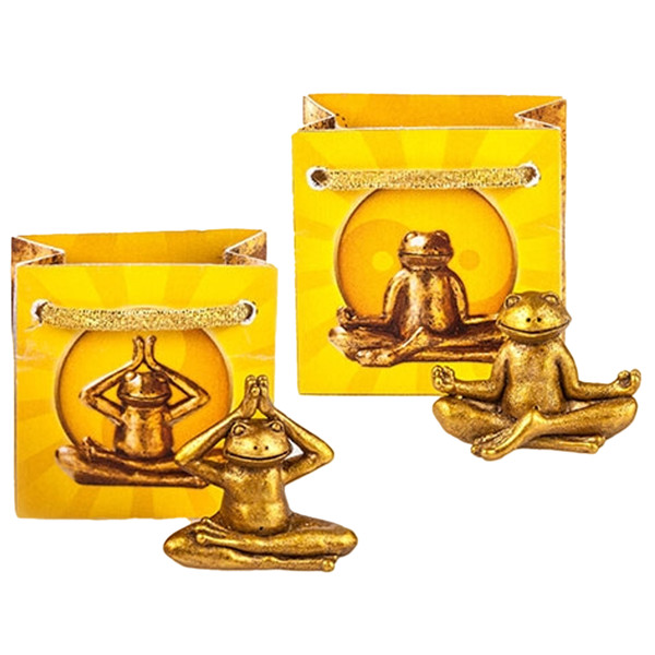 YOGISAN Yoga Frosch Om in Geschenktüte