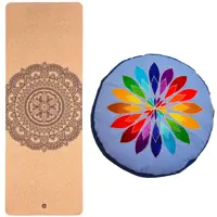 Bild von Yoga-Set Meditation Mandala Flower (Kork Matte + Kissen)
