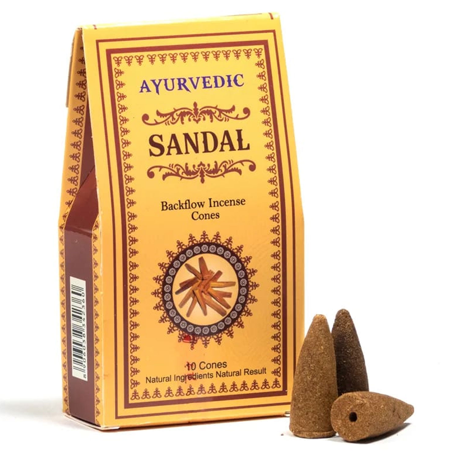 Bild von Ayurvedische Sandelholz Rückfluss Weihrauchkegel 