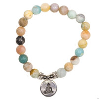 Bild von Mala Armband Amazonit mit Buddha
