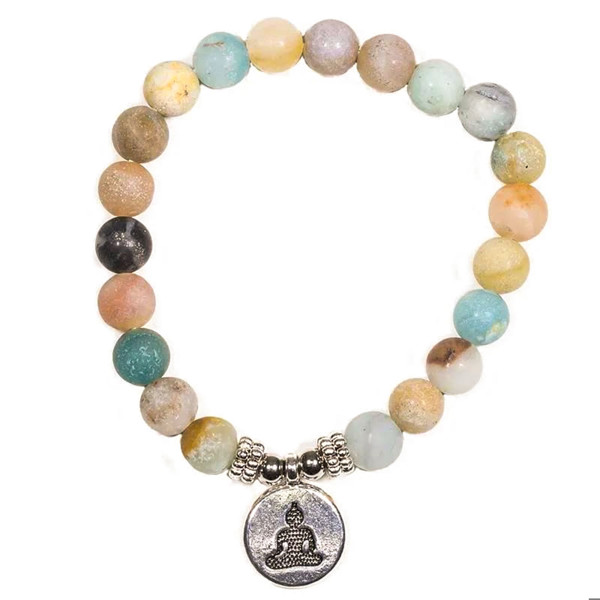 Bild von Mala Armband Amazonit mit Buddha