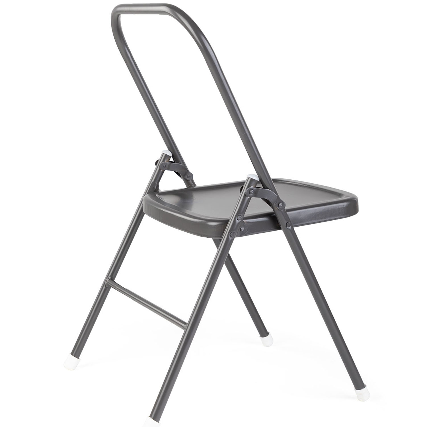 Abnehmbarer 23 mm Stahlrohr-Yoga-Stuhl Hilfswerkzeug DLT Iyengar Faltbarer Yoga-Stuhl mit Lendenwirbelstütze Balanced Body Headstand Bank Idealer Stuhl 