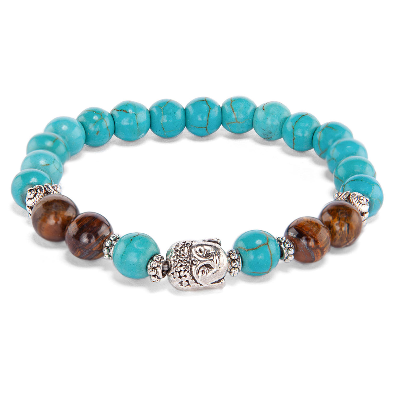 Bild von Mala Armband mit Türkis und Tigerauge