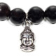 Bild von Mala Armband Black Wood mit Buddha Anhänger