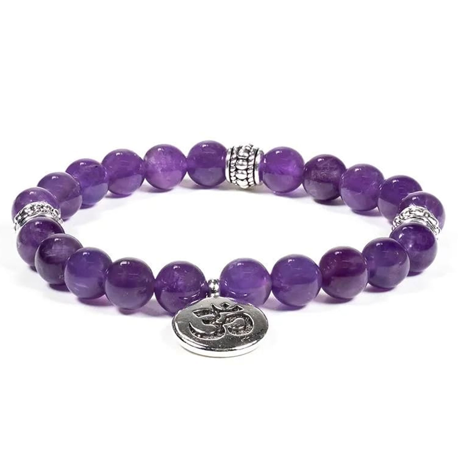 Bild von Mala Armband Amethyst Om