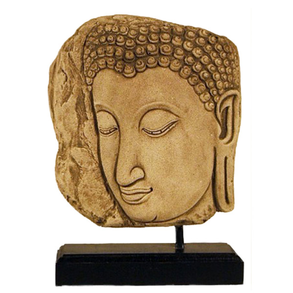 Bild von Buddha Büste Relief Naturstein 25cm