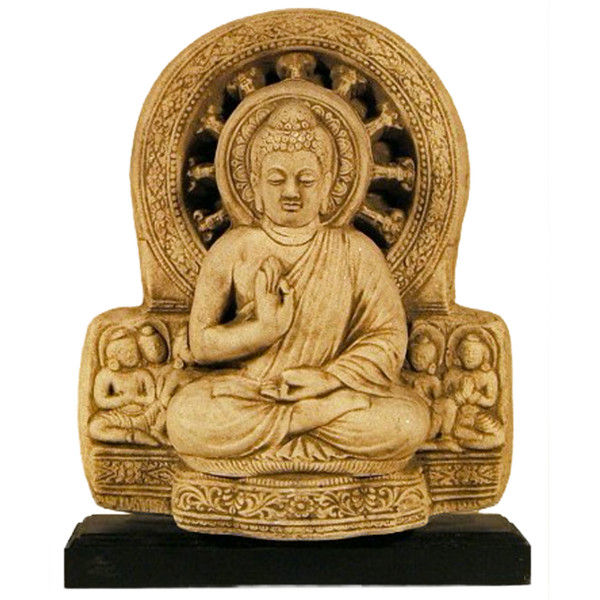 Bild von Buddha Relief Naturstein 32cm