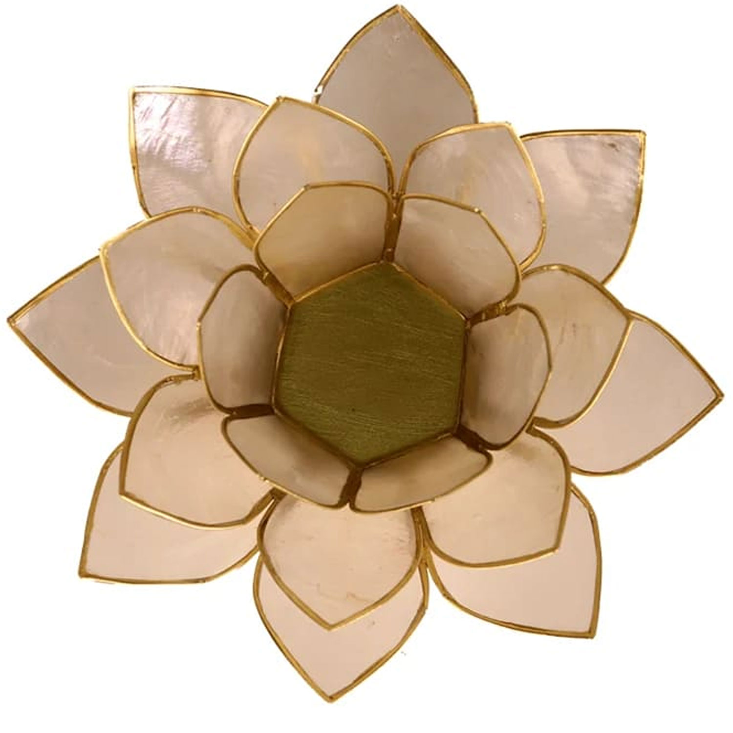 Bild von Teelichthalter Lotus Flower Gold